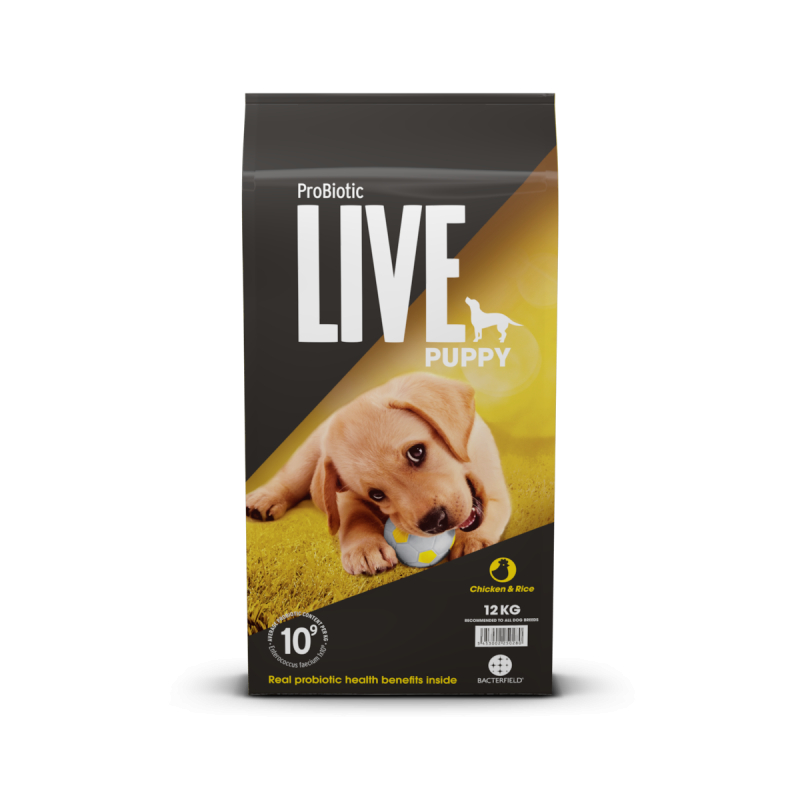 12 Kg Probiotic Live Puppy Hvalpefoder Med Kylling