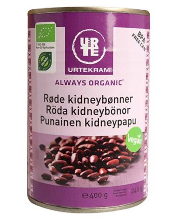 Kidneybønner Røde   Dåse øko  400 Gram
