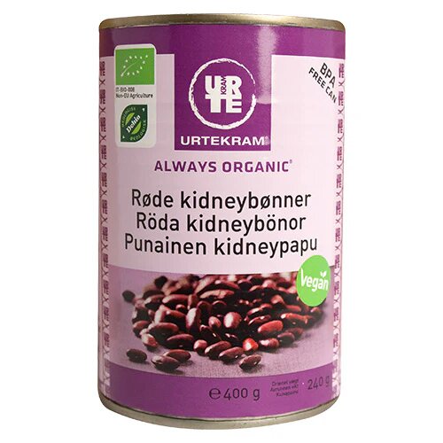 Kidneybønner Røde Dåse øko 400 Gram