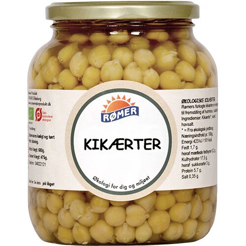 Kikærter Vand øko 660 Gram