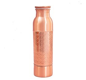 Kobber Vandflaske Mosaic 900 Ml   Stk
