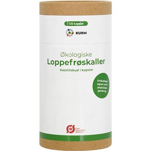 Kurm Loppefrøskaller Psyllium økologisk 120 Kapsler