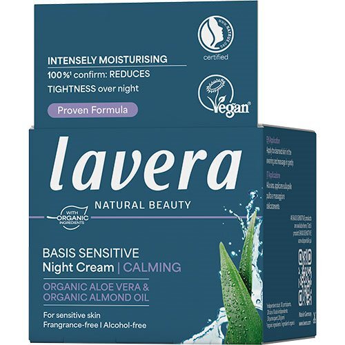 Lavera Regenerating Night Cream Aloe Vera   Almond Oil Basis Sensitiv  50ml