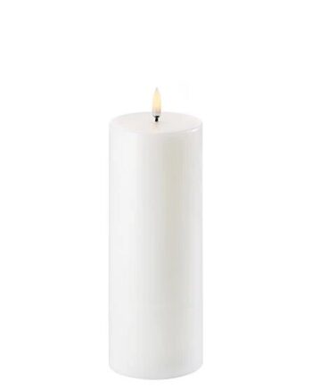 Led Bloklys  Nordic White  Smooth    8x20 Cm