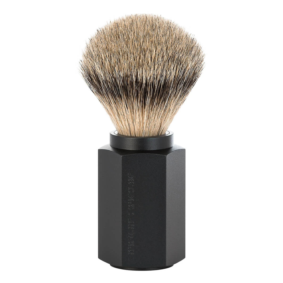 Mühle Shaving Mark Braun Silvertip Badger Barberkost  21 Mm  Hexagon  Aluminium Graphite