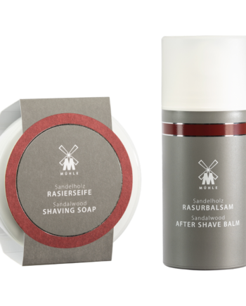 Mühle Shaving Sandeltræ Sæt  Barbersæbe Og Aftershave Balm