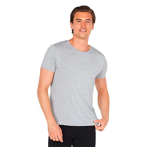 Men Crew Neck -shirt Lysegrå Str