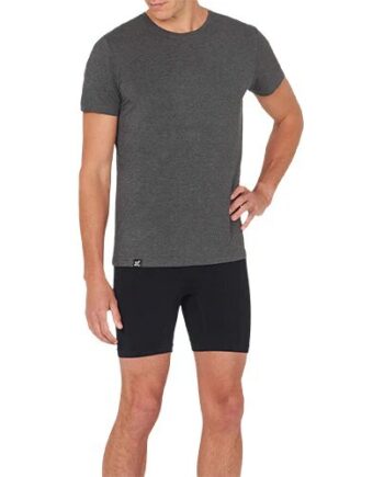 Men   Crew Neck  -shirt Mørk Grå Str