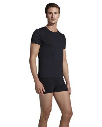 Men   Crew Neck  -shirt Sort Str