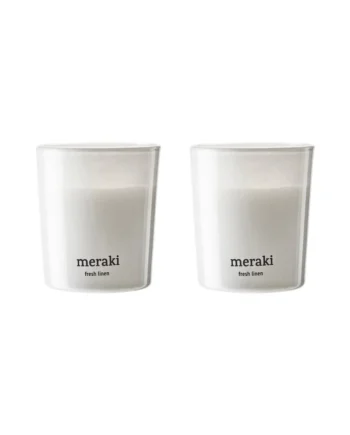 Meraki Duftlys Fresh Linen  2stk    60g