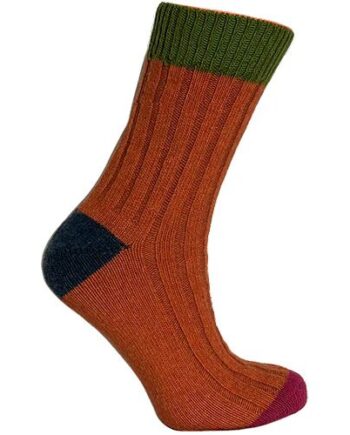 Merinostrømper Lime Orange Str  43 46