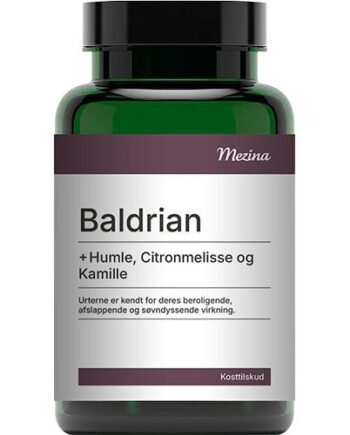 Mezina Baldrian   Humle  Citronmelisse Og Kamille- 120 Kapsler