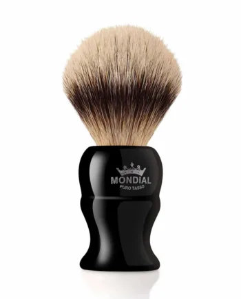 Mondial Shaving Silvertip Badger Barberkost  Kinsley  22 Mm  Sort Kunstharpiks