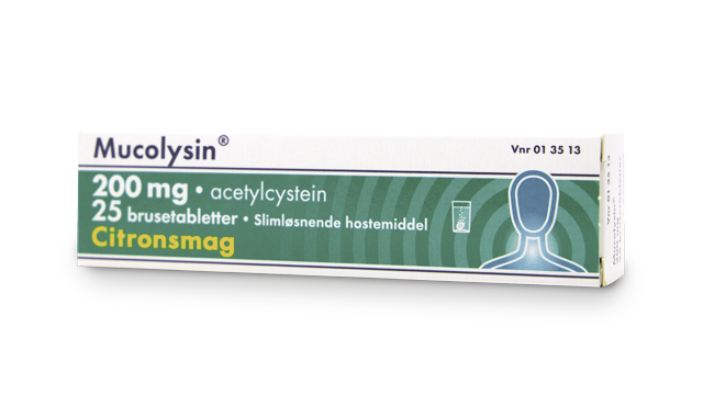 Mucolysin Citron 25 Brusetabletter