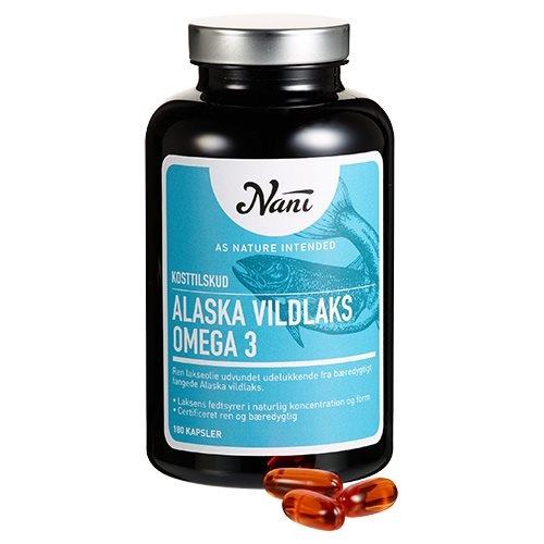 Nani Food State Omega   Alaska Vildlaks 180 Kapsler