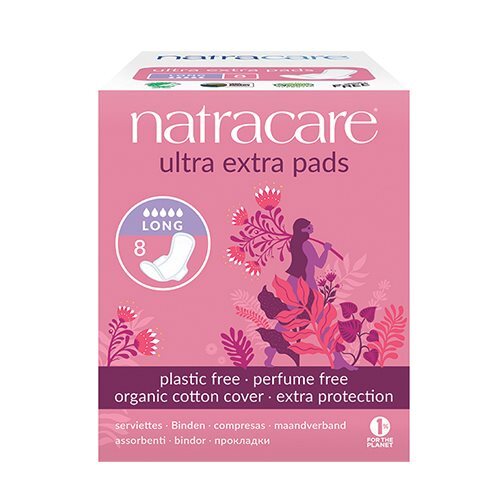 Natracare Ultra Extra Bind Long Og    Vinger  øko    Stk