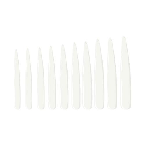 Natur Negletipper Lange Stiletto 10 Stk