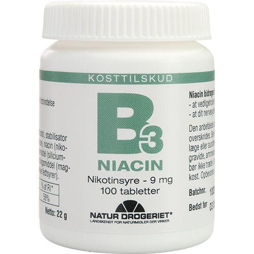 Natur-drogeriet  B3 Niacin Nikotinsyre   Mg  100tab