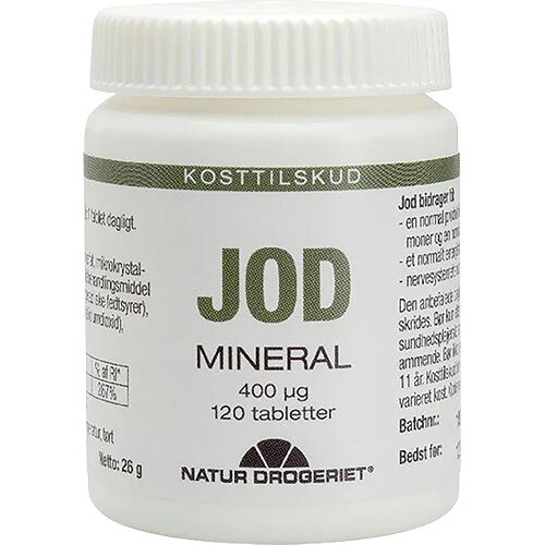 Natur-drogeriet Jod Tabletter 400 120 Tabletter