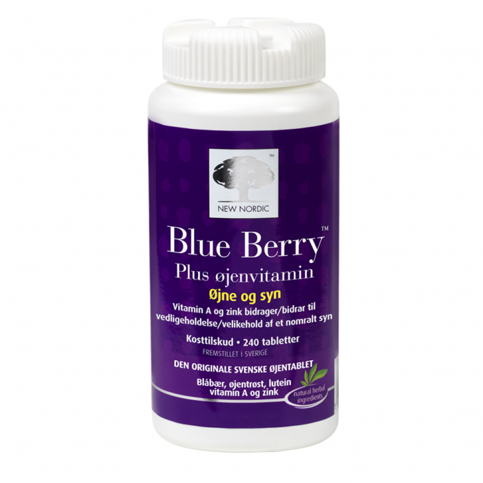 New Nordic Blue Berry Plus øjenvitamin 240 Tabl    For 779 -