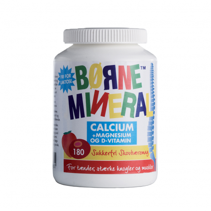 New Nordic Børne Mineral Calcium   Magnesium Skovbær 180 Tabl