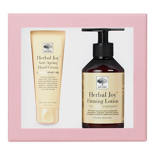 New Nordic Herbal Joy Gaveæske Herbal Joy Hand Cream 75 Ml  Firming Lotion 250 Ml