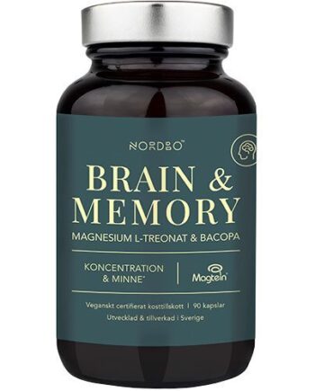 Nordbo Brain   Memory Magnesium 90 Kapsler