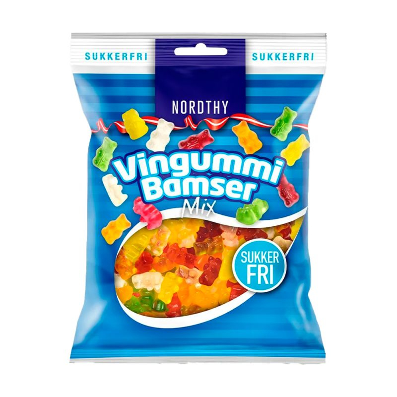Nordthy Sukkerfrie Vingummibamser  Bull  80g     For Kr  49 95
