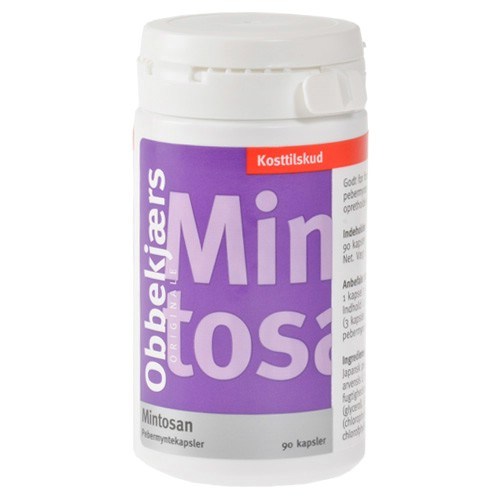 Obbekjærs Mintosan 200 Mg 90 Kapsler