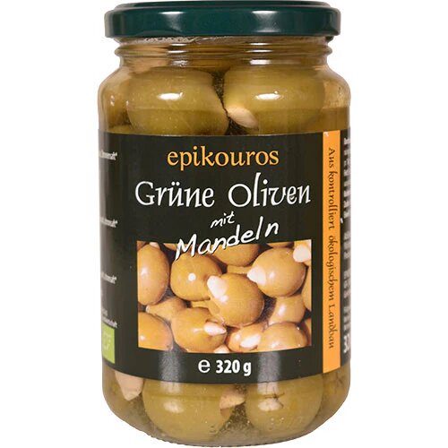 Oliven Grønne Mandler øko 320 Gram