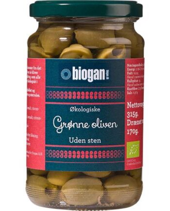 Oliven Grønne    Sten øko  340 Gram