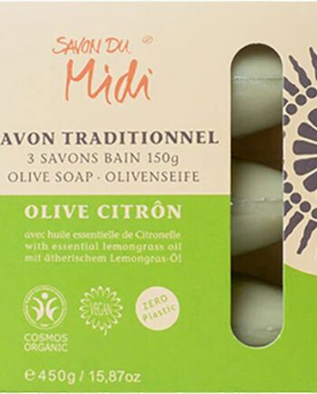 Olivensæbe Med Citrongræsolie Savon Du Midi øko  450 Gram