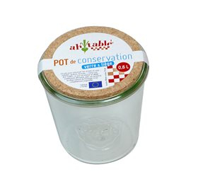 Opbevaringsglas    Kork Låg