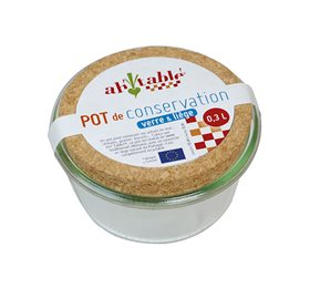 Opbevaringsglas    Kork Låg