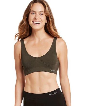 Padded Shaper Crop Bra Dark Olive Str