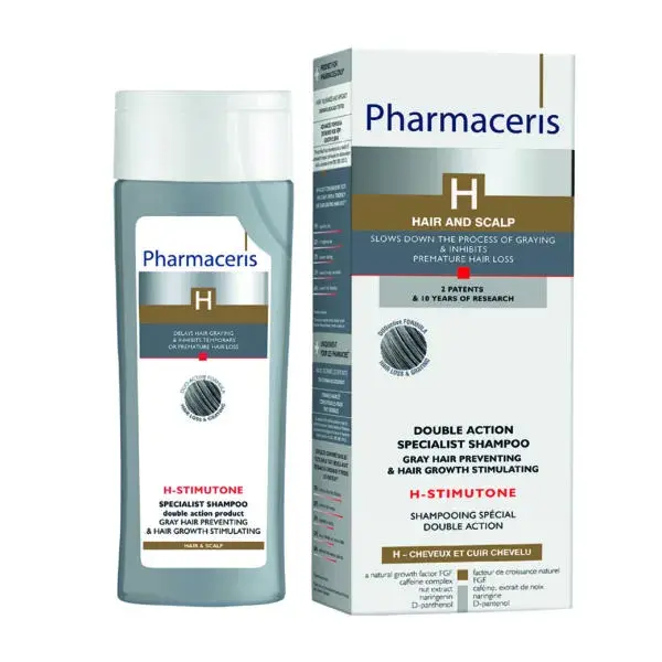 Pharmaceris   Stimutone Professional Shampoo- Double Action Product- Gray Hair Preventing   Hair Growth Stimulating  125ml