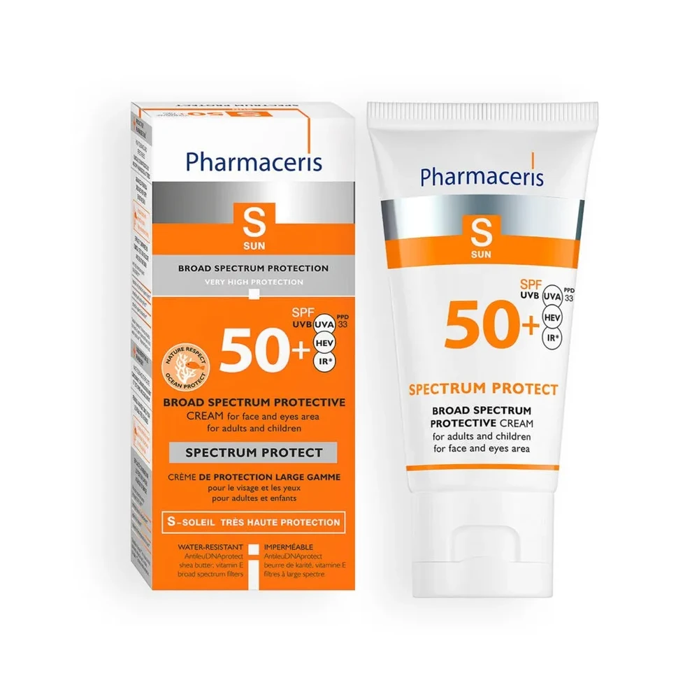 Pharmaceris   Spectrum Protect   Creme Med Bredbåndsbeskyttelse Spf 50  Til Voksne Og Børn  50ml