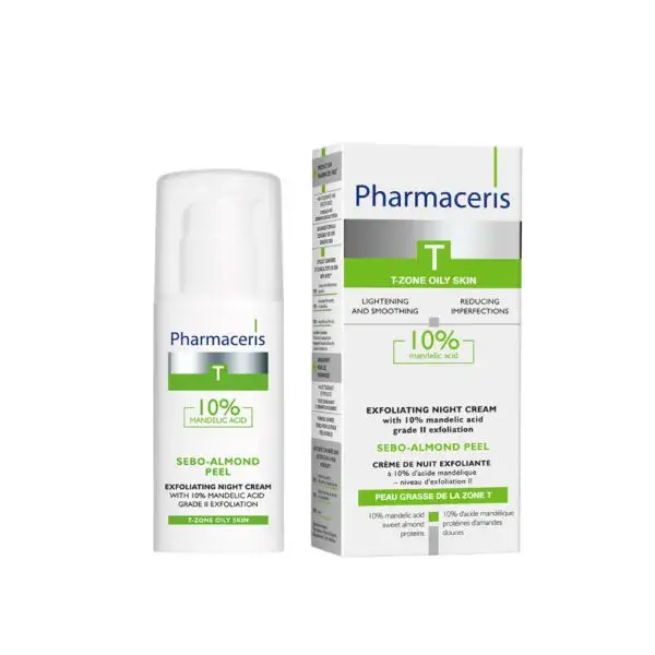 Pharmaceris   Sebo-almond Peel Eksfolierende Natcreme   10   Mandelsyre    50ml