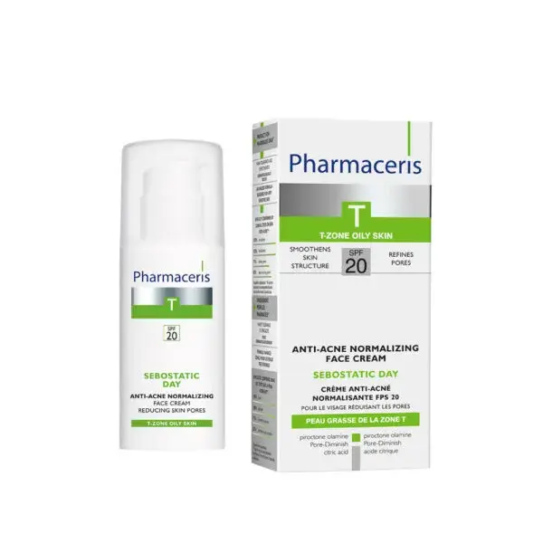 Pharmaceris   Sebostatic Day  Normaliserende Og Matterende Anti-akne Dagcreme Spf 20  50ml