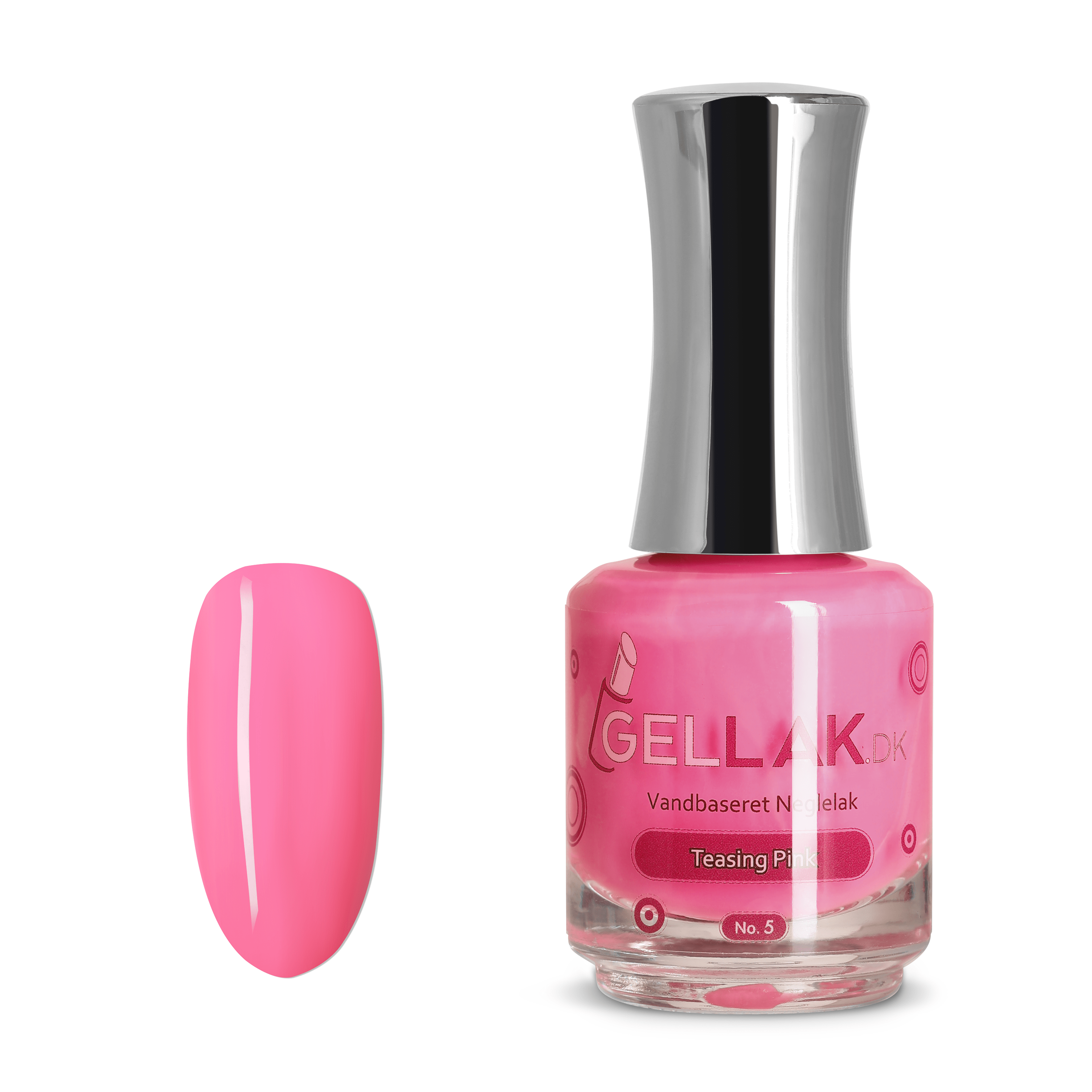 Pink Vandbaseret Neglelak    Quot Teasing Pink Quot  No      15 Ml   Gellak Dk