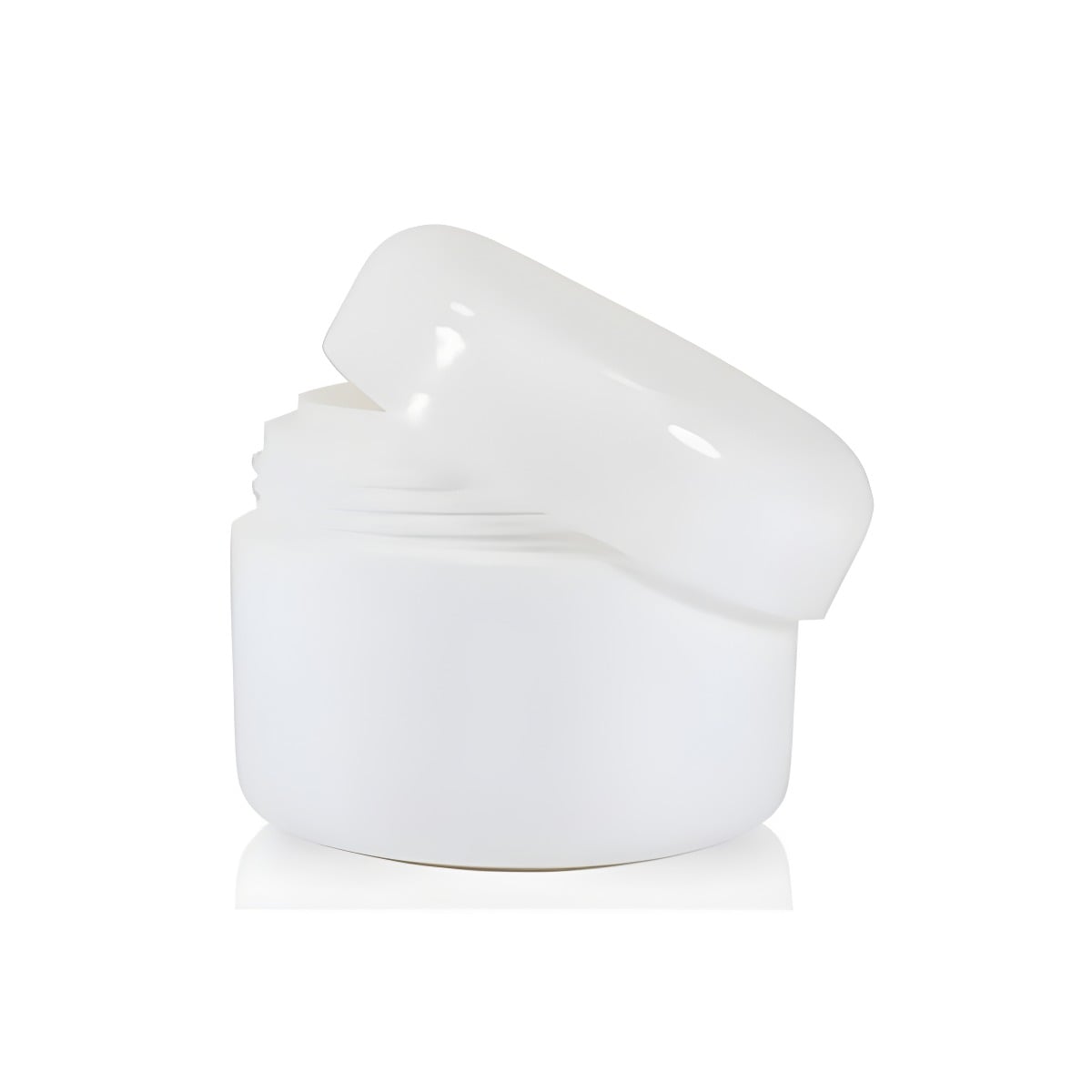 Plast Bøtte 50 Ml Hvid Med Indvendigt Klart Låg Hård Pp Plast Hedenhus Giftfri Lugtfri Genanvendelig ø58 Mm H47 Mm