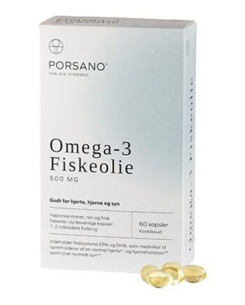 Porsano Omega-  Fiskeolie 60 Kapsler