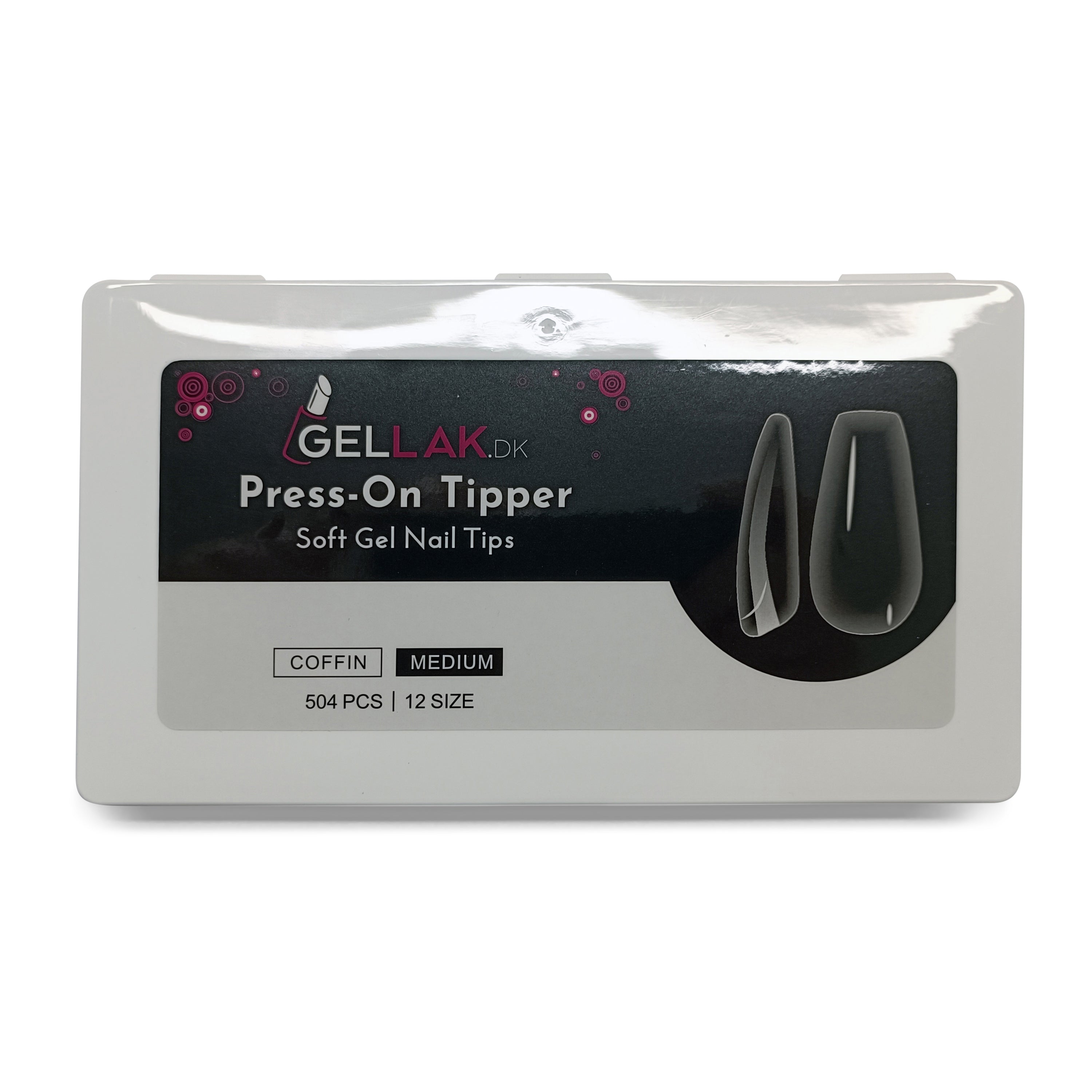 Press-on Tipper   Coffin Medium   Soft Gel Tips   Gelly Nail Tips