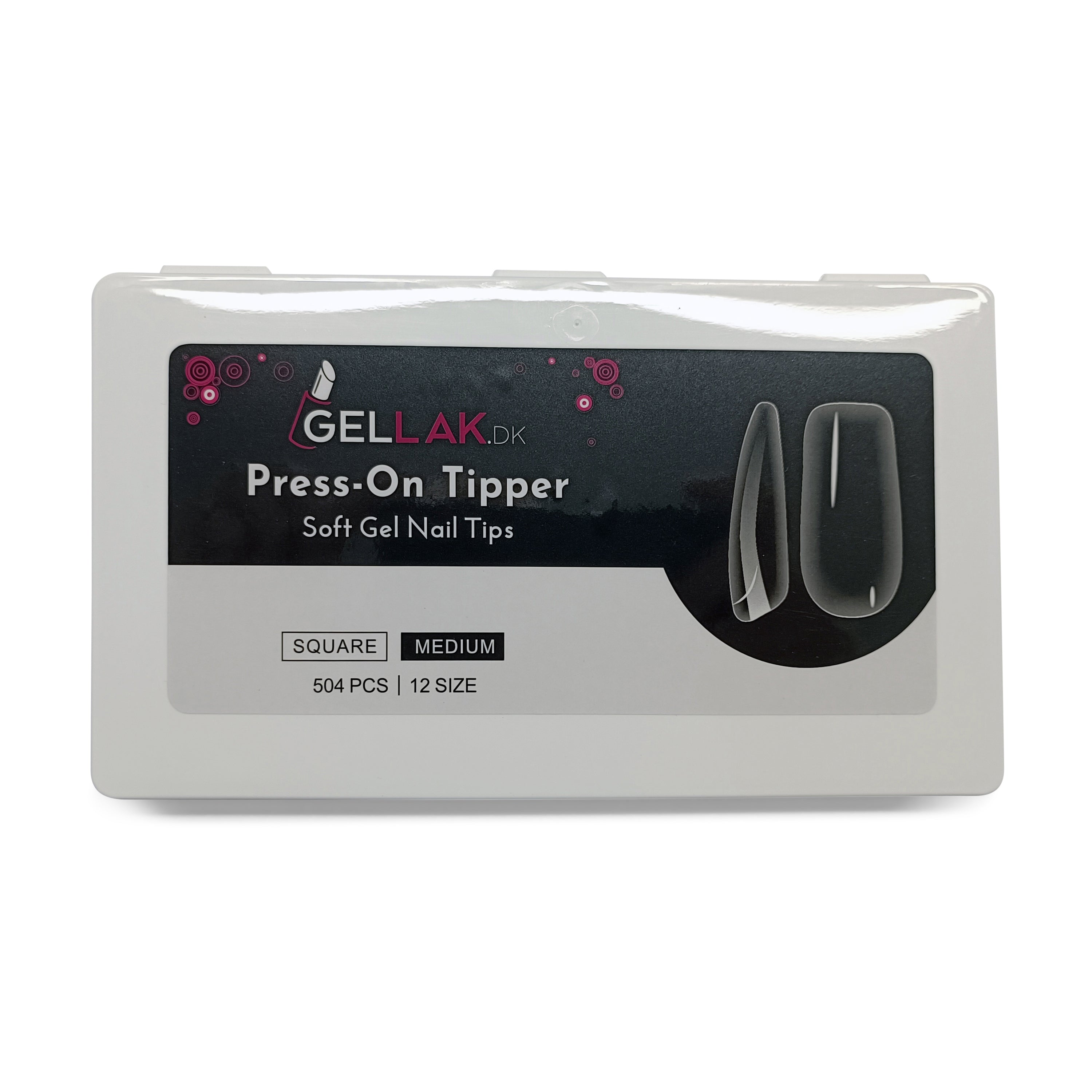 Press-on Tipper   Square Medium   Soft Gel Tips   Gelly Nail Tips