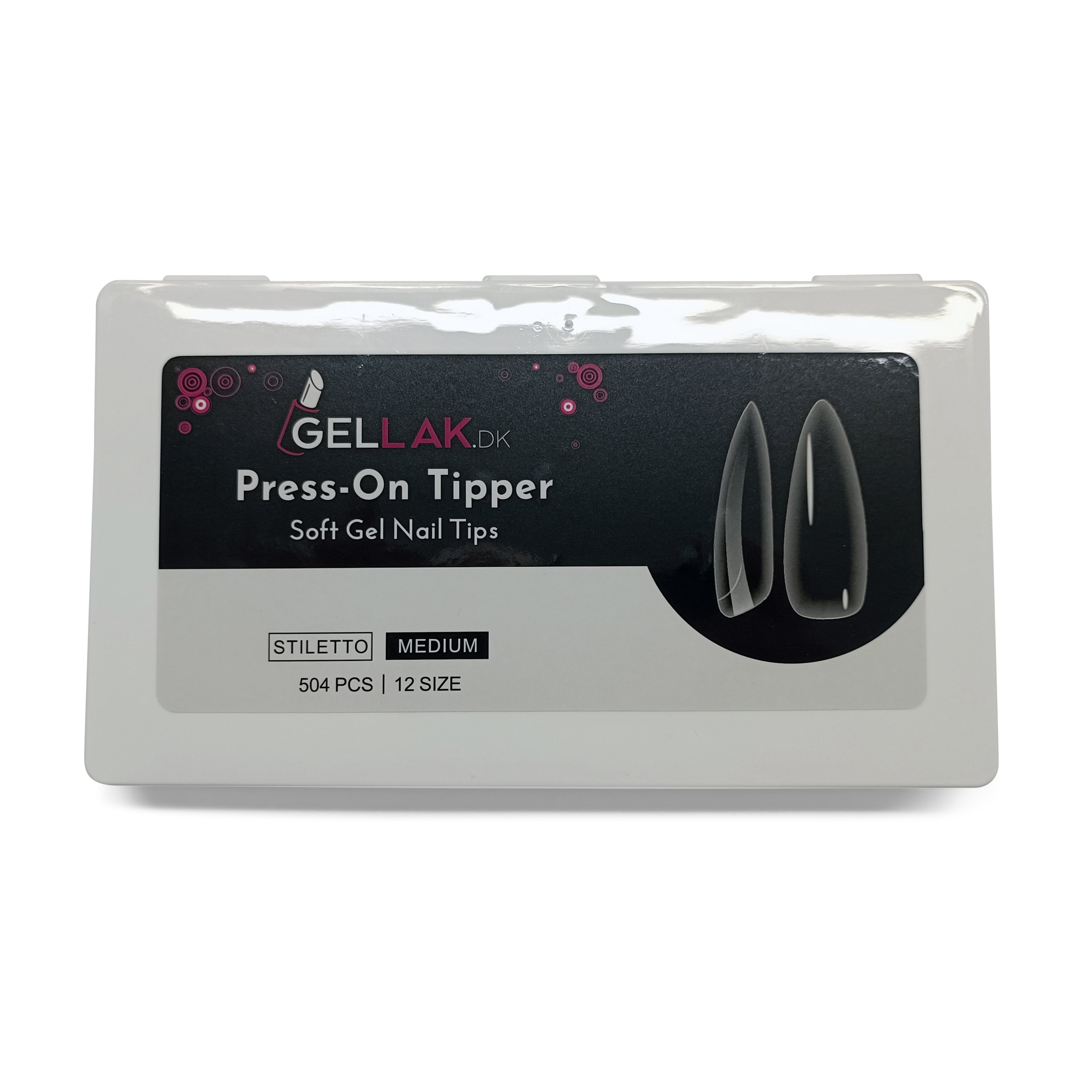 Press-on Tipper   Stiletto Medium   Soft Gel Tips   Gelly Nail Tips