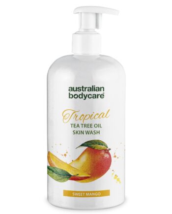Professionel Tropical Skin Wash Med Mango    Body Wash Med Tea Tree Oil Og Mango For Ren Og Problemfri Hud 500 Ml
