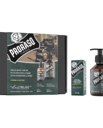 Proraso Gaveæske  Duo Pack  Skægshampoo   Skægolie  Cypress   Vetiver
