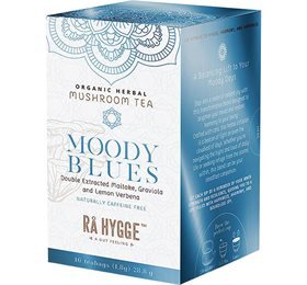 Rå Hygge Moody Blues Maitake Herbal Tea    16br