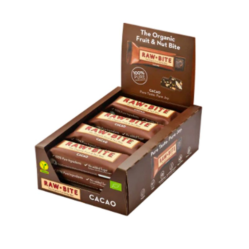 Rawbite Kakao  Bull  50      Køb 12 Stykker Spar 10