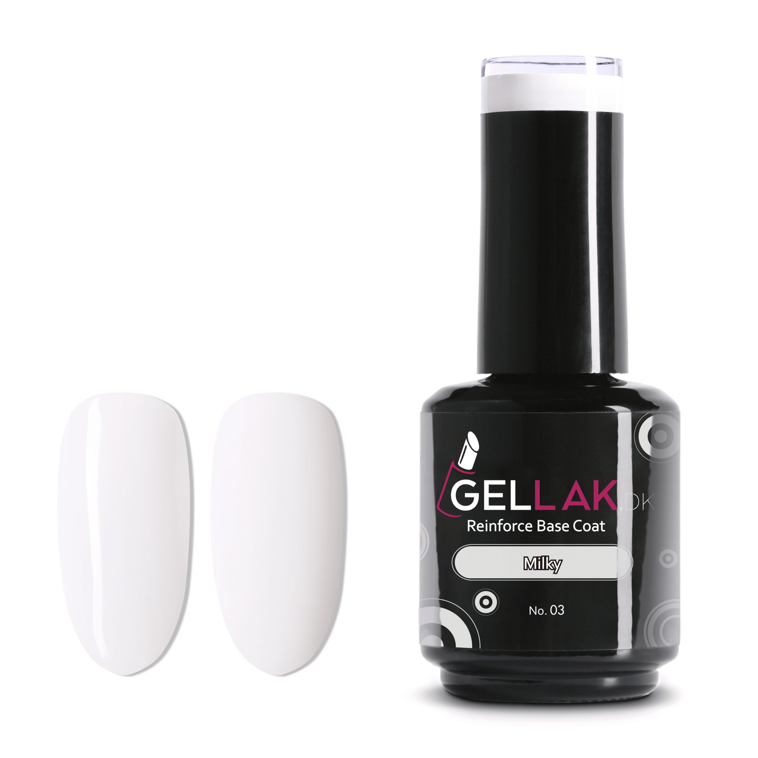 Reinforce Base Coat Hvid 15 Ml Milky No Gellak Dk